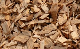 Nahaufnahme von Bockelmann-Energie-Hackschnitzel